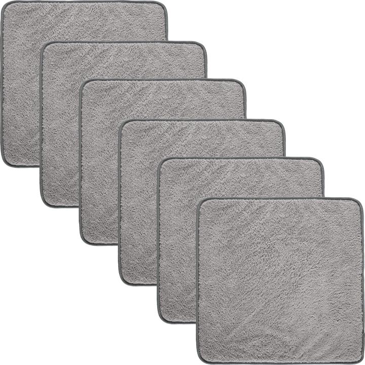 Erwin Müller Lot de 6 chiffons en microfibre (40 x 40 cm)