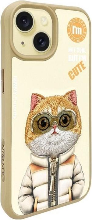 Produktbild Wirewin Nimmy case iPhone 15 6.1" khaki Cool&Cute 2.0 Cat (Apple iPhone 15)