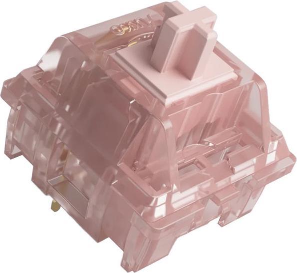 Actual product image Akko Haze Pink Silent Switch, mechanical, 3-pin, linear, MX-Stem, 43g - 45 pieces
