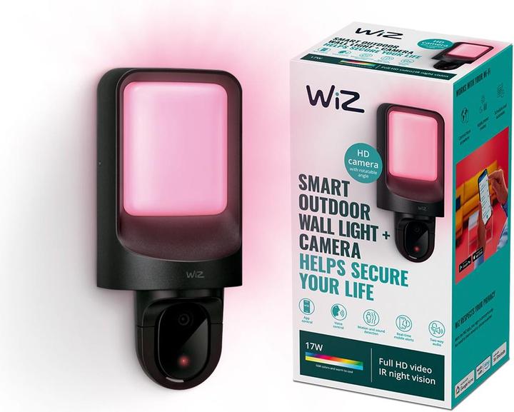 Produktbild WiZ Aussenwandleuchte mit Kamera (1920 x 1080 Pixels)