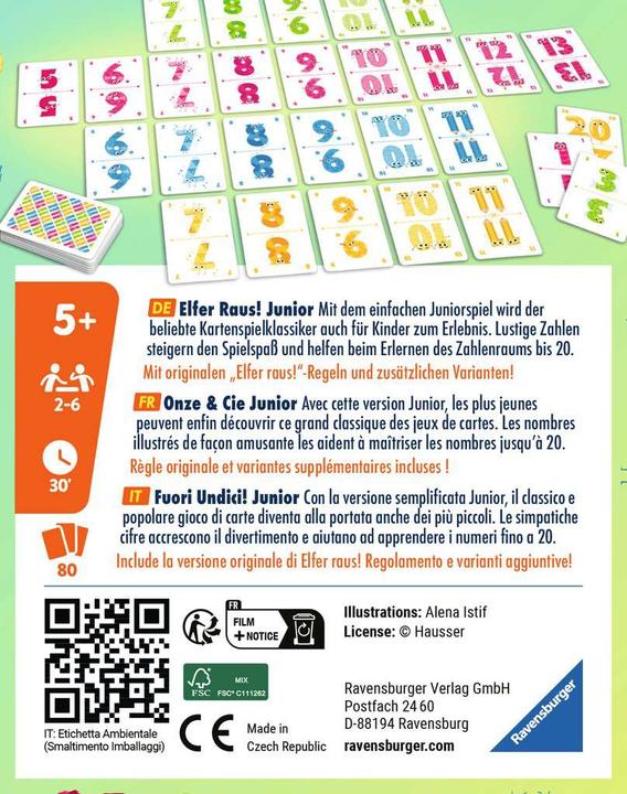 Produktbild Ravensburger Elfer Raus! Junior (Deutsch, Französisch)