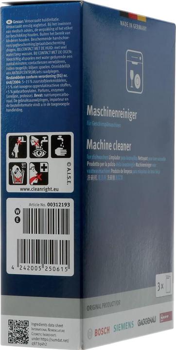 Produktbild Siemens Maschinenreiniger für Geschirrspüler (Pulver)