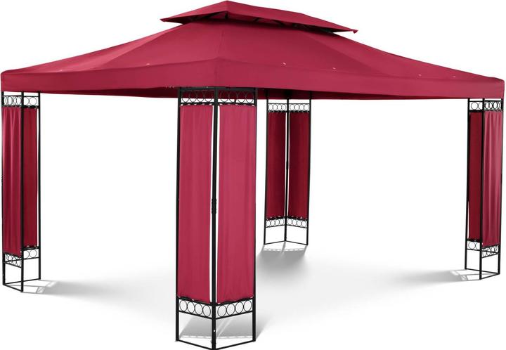 Produktbild Uniprodo Gartenpavillon Pavillon Festzelt Partyzelt Stahl 3x4m Beige (394 cm, 294 cm)