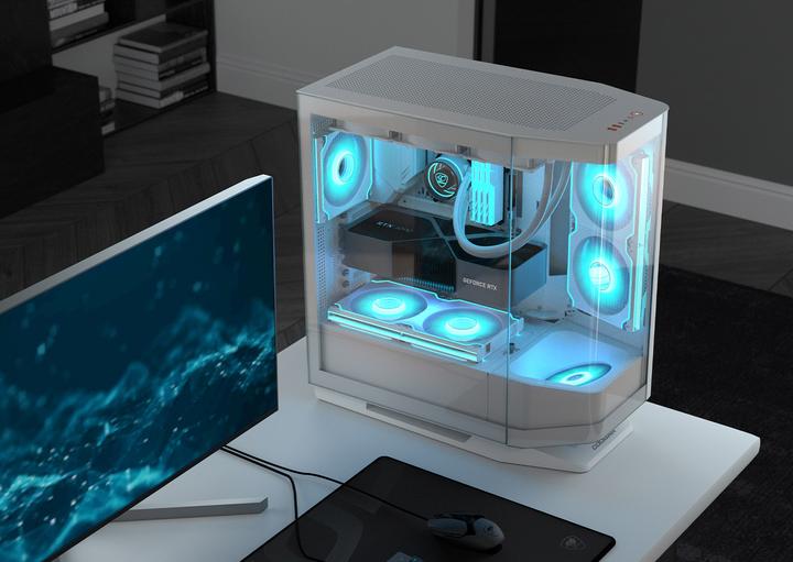 Image du produit Cougar Boitier Moyen Tour E-ATX FV270 RGB avec panneaux vitrés (Blanc) (mATX, Mini-ITX, ATX, SSI CEB)