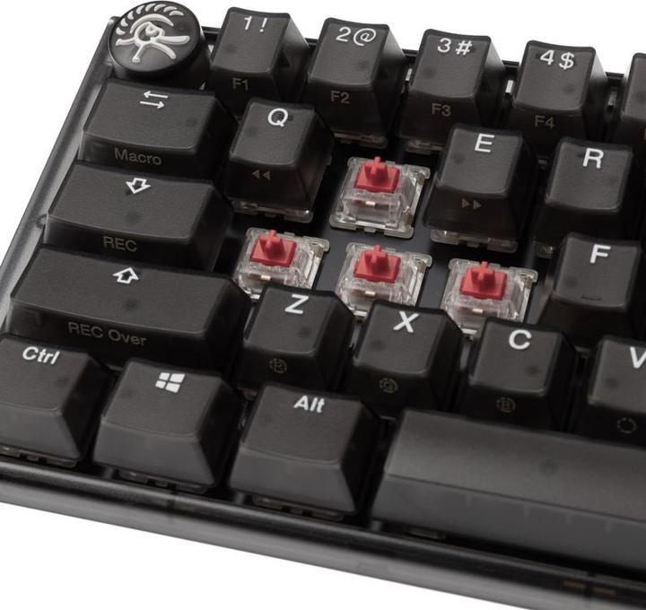 Actual product image Ducky One 3 Aura Black Mini Gaming Keyboard, RGB LED - MX-Silent-Red (US) (Eng. Int., Cable)