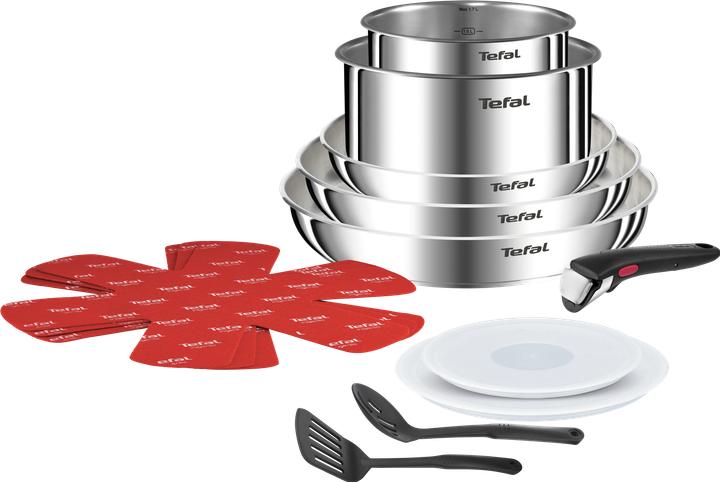 Tefal Ingenio Emotion 13-teiliges Set, L896SD (28 cm, Pfannenset + Topfset, Kochtopf, Bratpfanne, Stielkasserolle, Edelstahl)