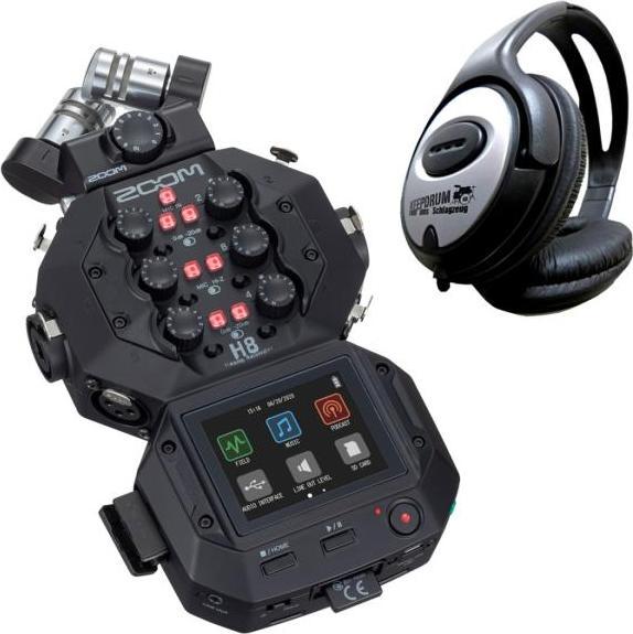 Zoom H8 mobiler Audio-Recorder mit Kopfhörer (Handheld)