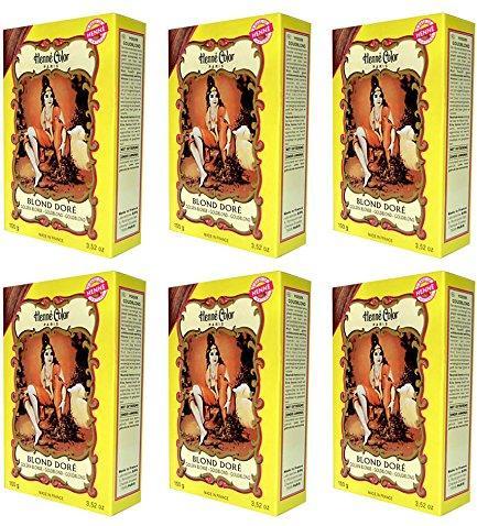 Immagine prodotto Henne 6 X 100g di tintura naturale per capelli all'henné (Biondo oro)