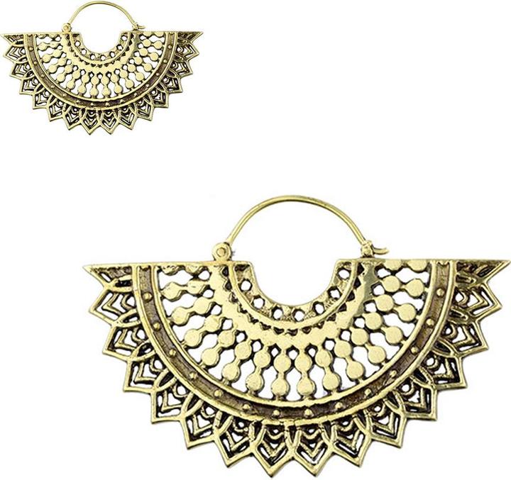 Produktbild Star Piercing Ohrring vergoldet geteilter Fächer (Messing)