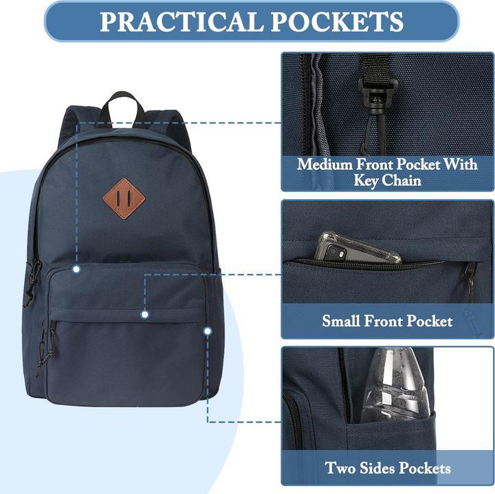 Image du produit Only-Bags.Store Sac à dos scolaire, sac à dos classique léger adolescent collège sac à dos décontracté de jour (630 l)