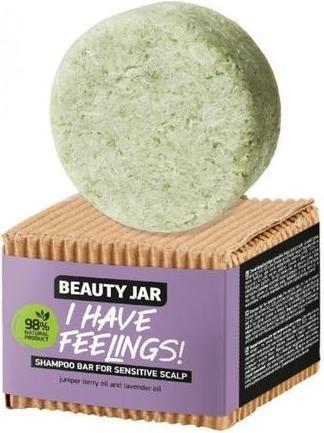 Actual product image Beauty Jar I HAVE FEELINGS! Shampoo Bar for Sensitive Scalp with Juniper Berry Oil and Lavender Oil (Solid shampoo)