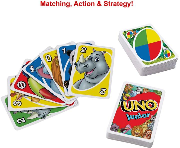 Actual product image Mattel Games Uno Junior (English, German, French, Italian)