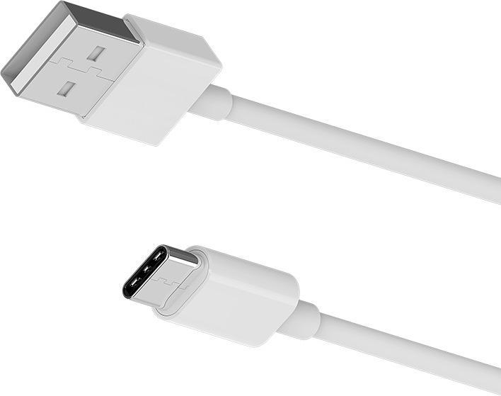 Borofone USB-A-auf-USB-C-Kabel verpackt in einer Röhre, 1 m (Weiss) (1 m)