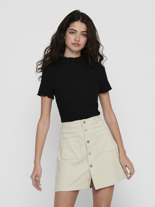 Actual product image Only Stand up collar top with short sleeves (XS)