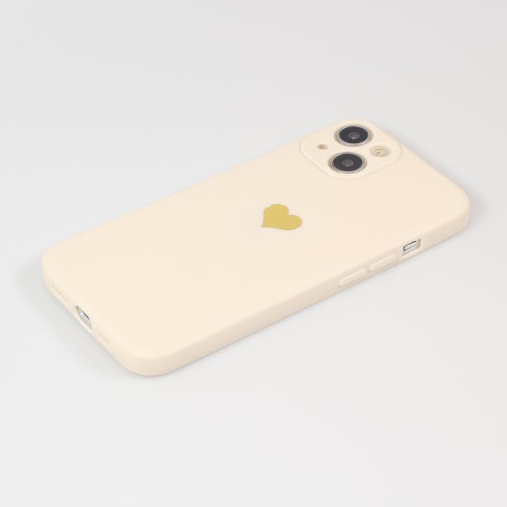 Actual product image PhoneLook Cover Silicone Mat Heart gold (Apple iPhone 13)