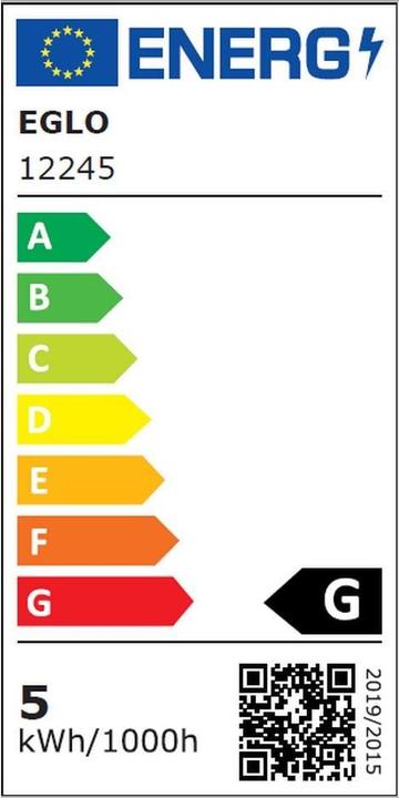 Energie-Label EGLO Leuchtmittel (E27, 4.90 W, 360 lm, 40 x, G)