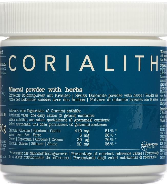 Produktbild Corialith Schweizer Dolomitpulver mit Kräuter (1 Stück, Pulver, 250 g)