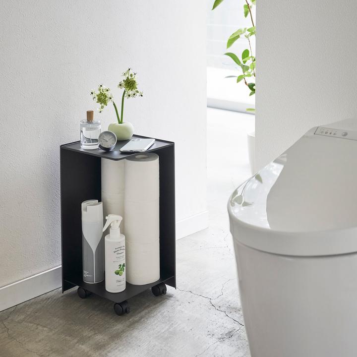 Actual product image Yamazaki Toilettenpapieraufbewahrung mit Rollen TOWER