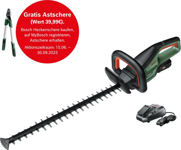 Produktbild Bosch Home & Garden UniversalHedgeCut 18-55 (1x2,5Ah) (Akkubetrieb)