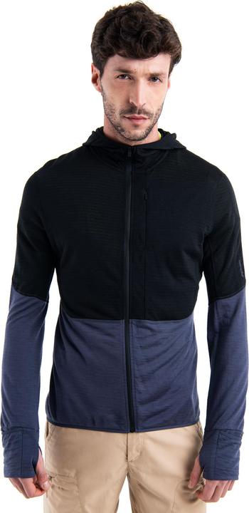 Immagine prodotto Icebreaker Uomo Merino 200 Realfleece Descender LS Felpa con cappuccio e zip (XL)