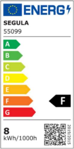 Energie-Label Segula 55099 LED bulb S14d G (S14d, 8 W, 700 lm, 1 x, G)