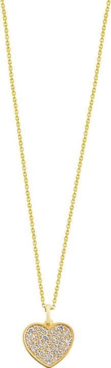 Xenox Love Story Gold Halskette (Mit Stein(en), Sterling Silber 925, 40 - 45 cm)
