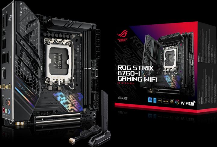 Image du produit ASUS ROG STRIX B760-I GAMING WIFI (LGA 1700, Intel B760, Mini-ITX)