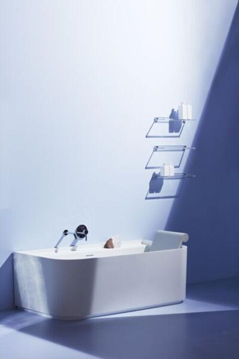 Actual product image Laufen Sonar bathtub, pre-wall version, 1600x815x535mm, 2 back slides, white (160 cm, 81.50 cm)