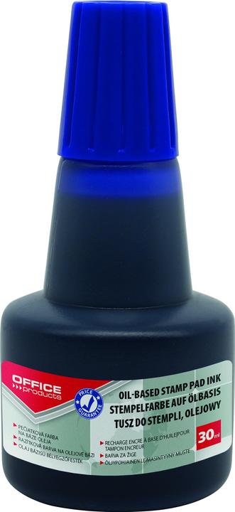 Actual product image Office Products Oil ink for metal stamps, 30ml, blue