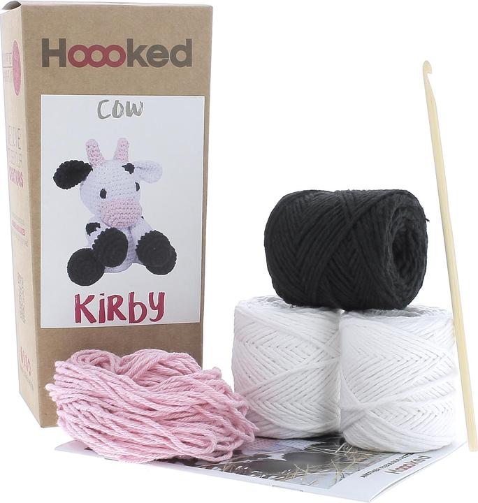 Actual product image Hoooked DIY crochet set Milano Eco Barbante cow Kirby