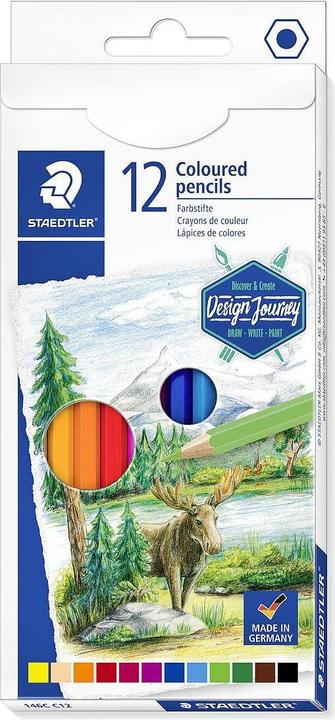 Immagine prodotto Staedtler Matita colorata (Pesca, Multicolore, Rosso, Giallo, Arancia, Blu, Azzurro, Rosso Bordeaux, 12 x)
