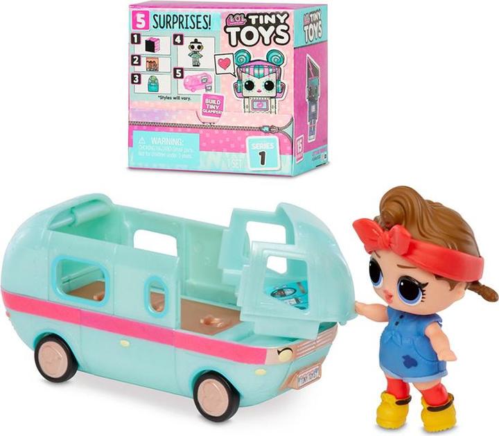 Actual product image Little Tikes L.O.L. Surprise! Tiny Toys Set of 5 Surprises including 1 Mini 1.5 cm, Accessories, Glamper Piece, S