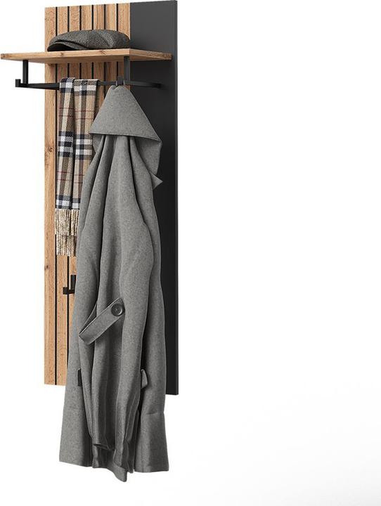 Actual product image Vichy Wall coat rack Amber, Oak Wotan, 43 x 110 cm