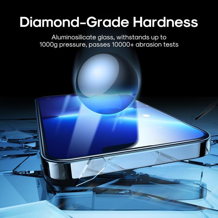 Actual product image Joyroom Tempered Glass HQ-Z33 iPhone 15 with Black Edge (1 Piece, Apple iPhone 15)