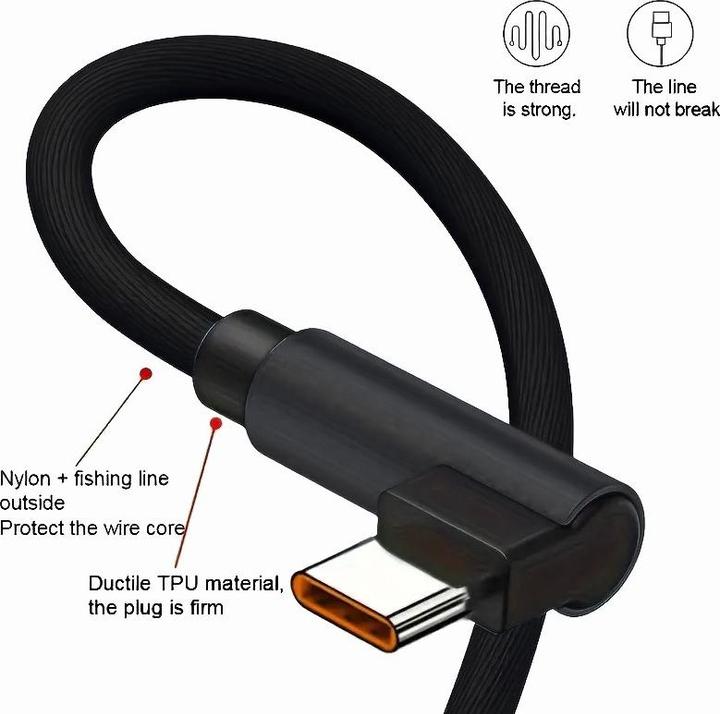 Immagine prodotto Cbx Cavo di ricarica con angolo di 90 gradi USB-C / USB-A, 30 cm (0.30 m)