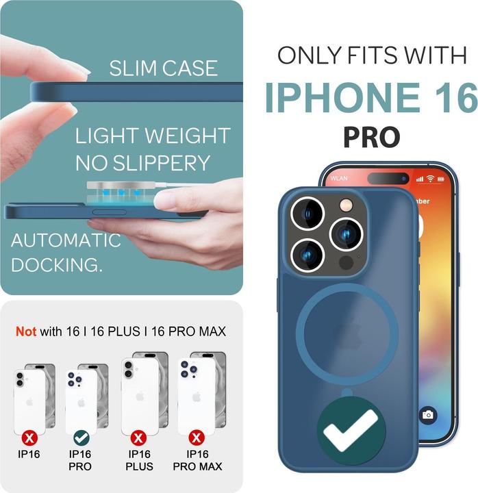 Actual product image Nalia Matte hybrid case with MagSafe function (Apple iPhone 16 Pro)
