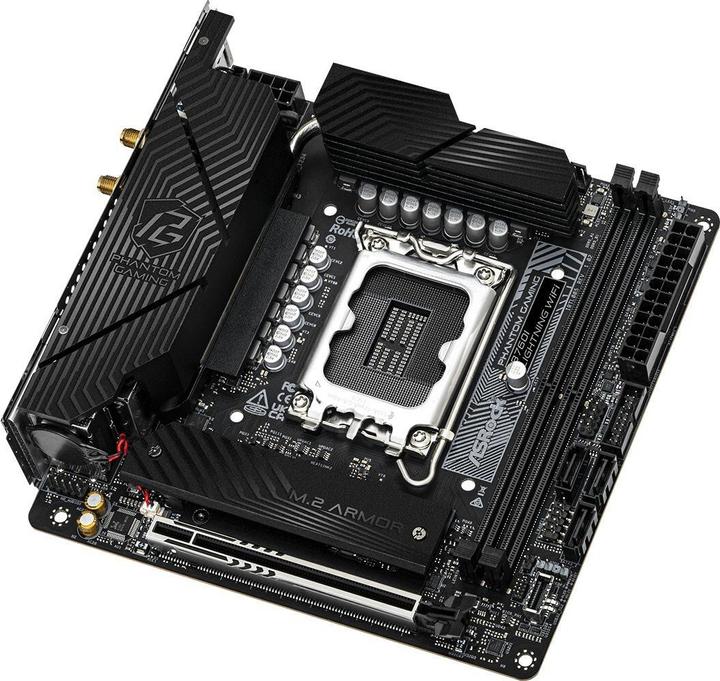 Immagine prodotto AsRock B760I Lightning WiFi 1700 mATX HDMI/DP DDR5 al dettaglio (LGA 1700, Intel B760, Mini-ITX)