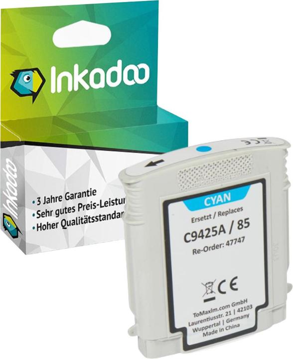 Actual product image Inkadoo Printer cartridges compatible with HP C9425A / 85 Ink cartridge, cyan Cyan (C)