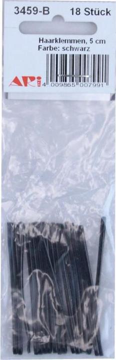 Image du produit Cosmetic Barrette à cheveux 18er noir 50 mm (18 pcs)