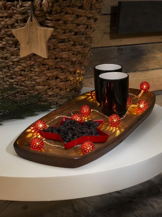 Actual product image Konstsmide LED decorative light chain, small red metal balls (1.20 m)