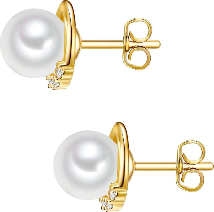 Produktbild Rafaela Donata Damen Sterling Silber Zirkonia Perlmutt gelbgold - 30356 (Sterling Silber)