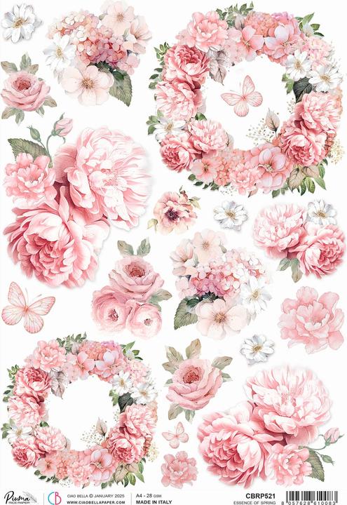 Produktbild Ciao Bella Motiv-Strohseide "Essence of Spring", DIN A4 (28 g/m²)