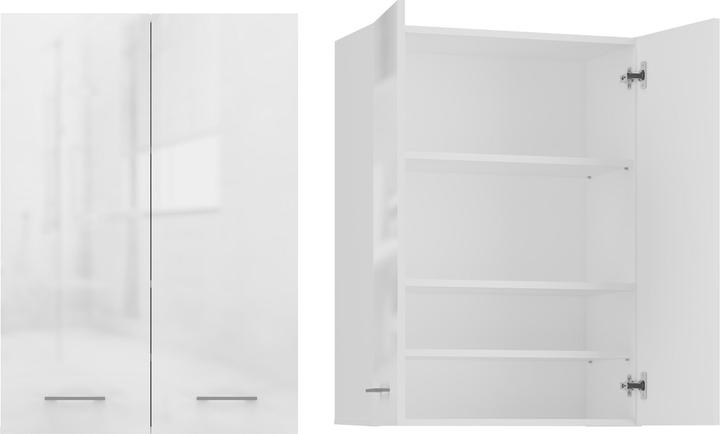 Produktbild Topeshop Schrank über der Waschmaschine POLA MINI DD 64x30xH90 weiss glänzend