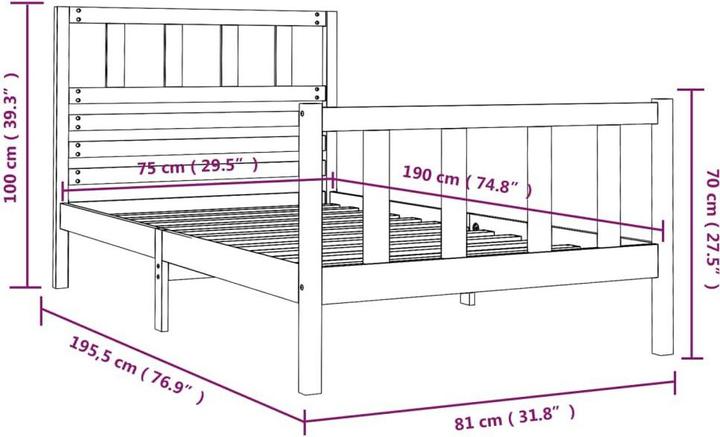 Produktbild VidaXL Neils (75 x 190 cm)