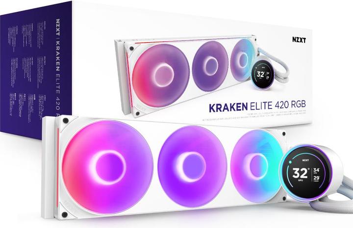 Produktbild NZXT Kraken Elite 420 RGB 420 mm (weiss)