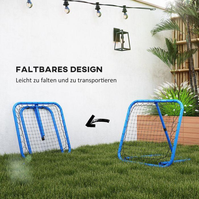 Actual product image Swisshandel24 Rebounder für Fussball, klappbar Fussball Rebounder 63 x 63 cm für Baseball, Blau