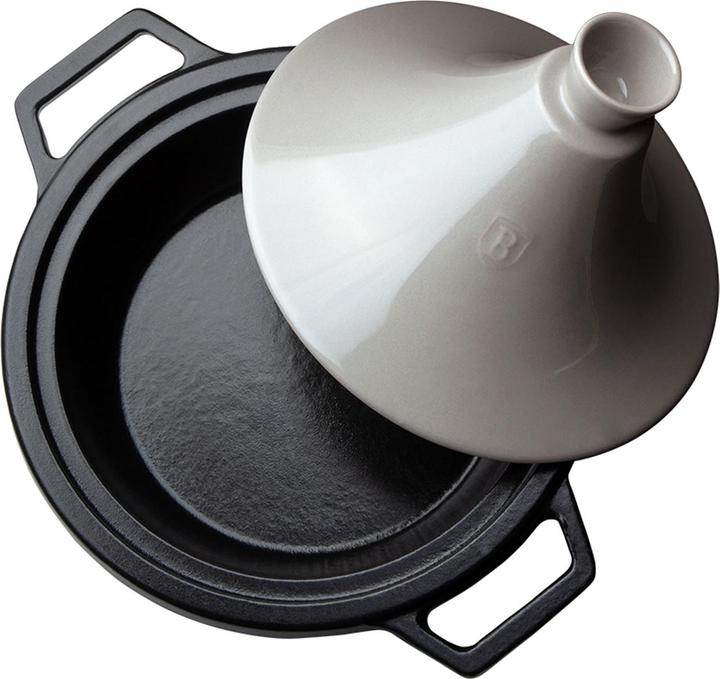 Productafbeelding BerlingerHaus "Tajin" 2L geëmailleerde gietijzeren braadpan 22 × 7,5cm (h-25cm met keramisch deksel) (22 cm, Tajinepot, Gietijzer)