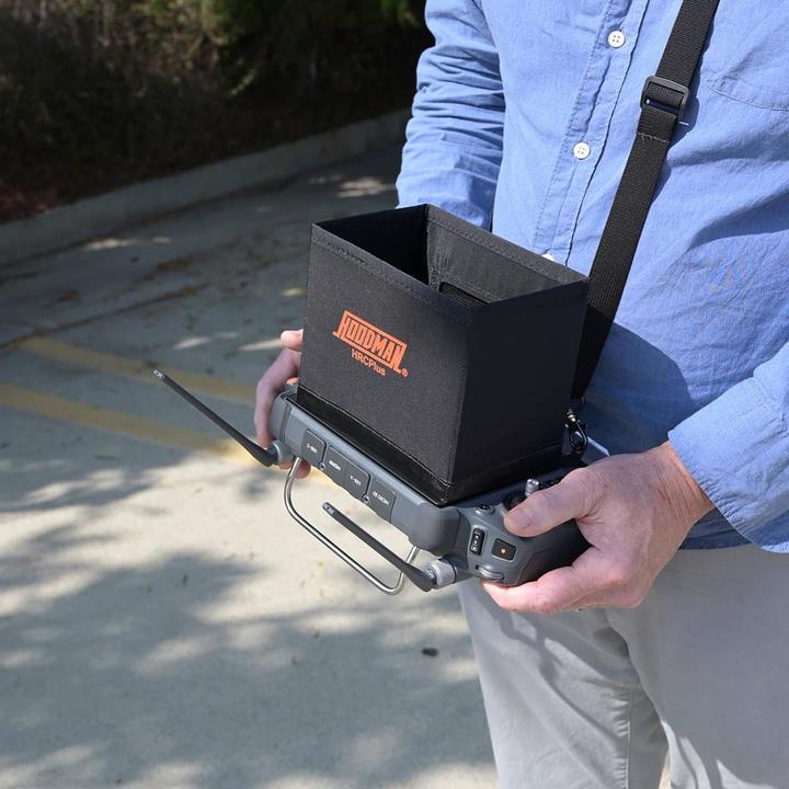 Image du produit Hoodman Pare-soleil et sangle de transport pour DJI RC Plus (Protection contre l'éblouissement des drones, Strap de contrôle à distance pour drones, DJI RC)