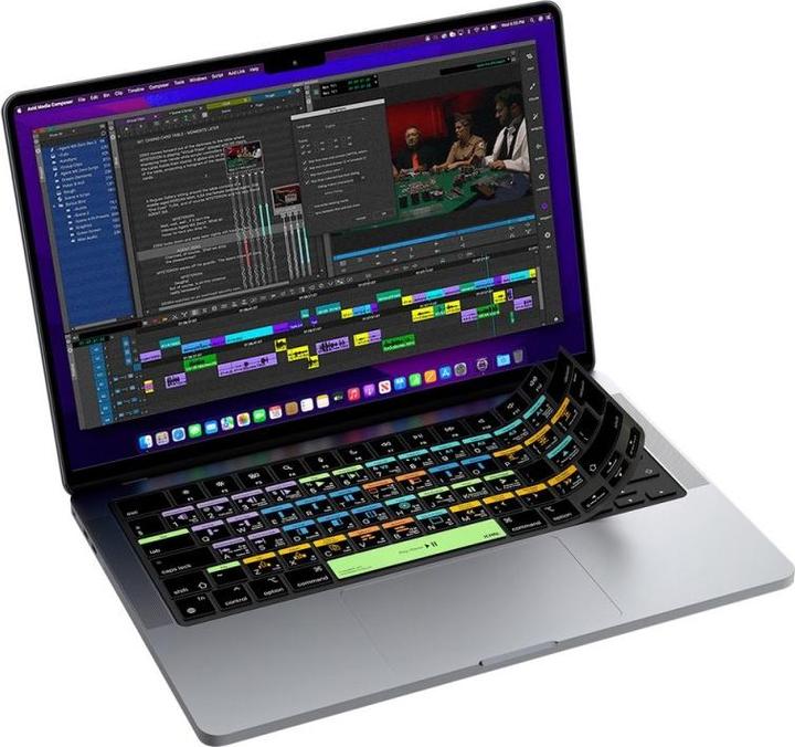 Produktbild JCPAL Verskin Avid Media Composer Shortcuts Keyboard Cover for MacBook Pro 14"/16" (M1 2021/M2 2023), MacB