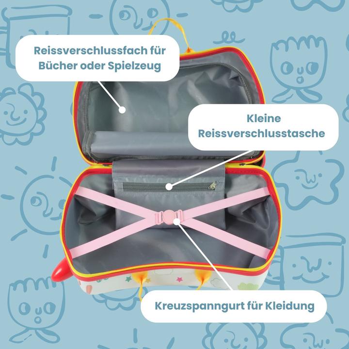 Produktbild Hermex Kinderkoffer Hartschalenkoffer Reisegepäck Kindertrolley Koffer (18 l, Handgepäck (bis 50l))